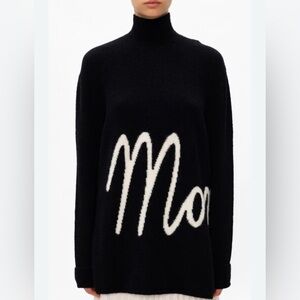 NWOT Moncler Black and White Turtleneck Sweater